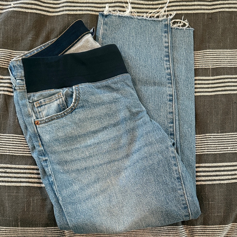 Blue Denim Maternity Jeans - Picture 5 of 6